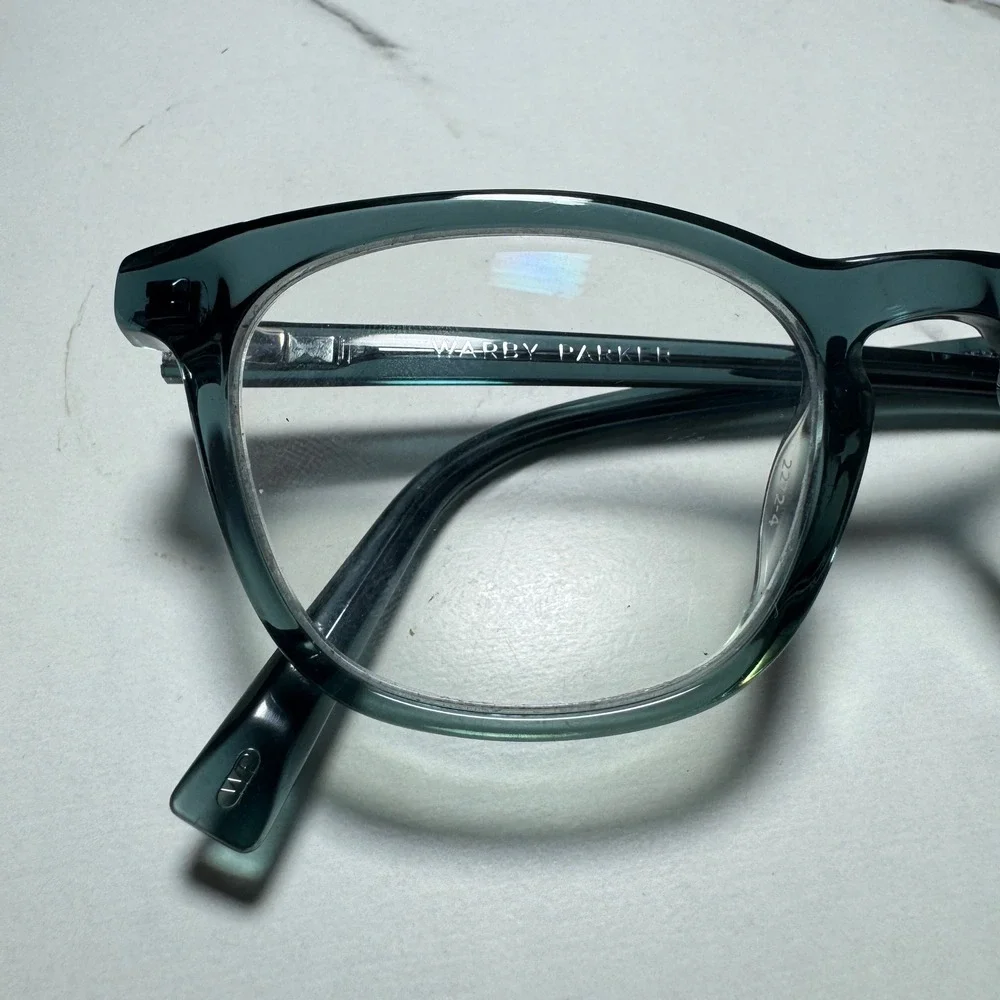 Warby Parker Turner Eyeglasses Teal Green Square Frames 48-20-142 Turner-W 370